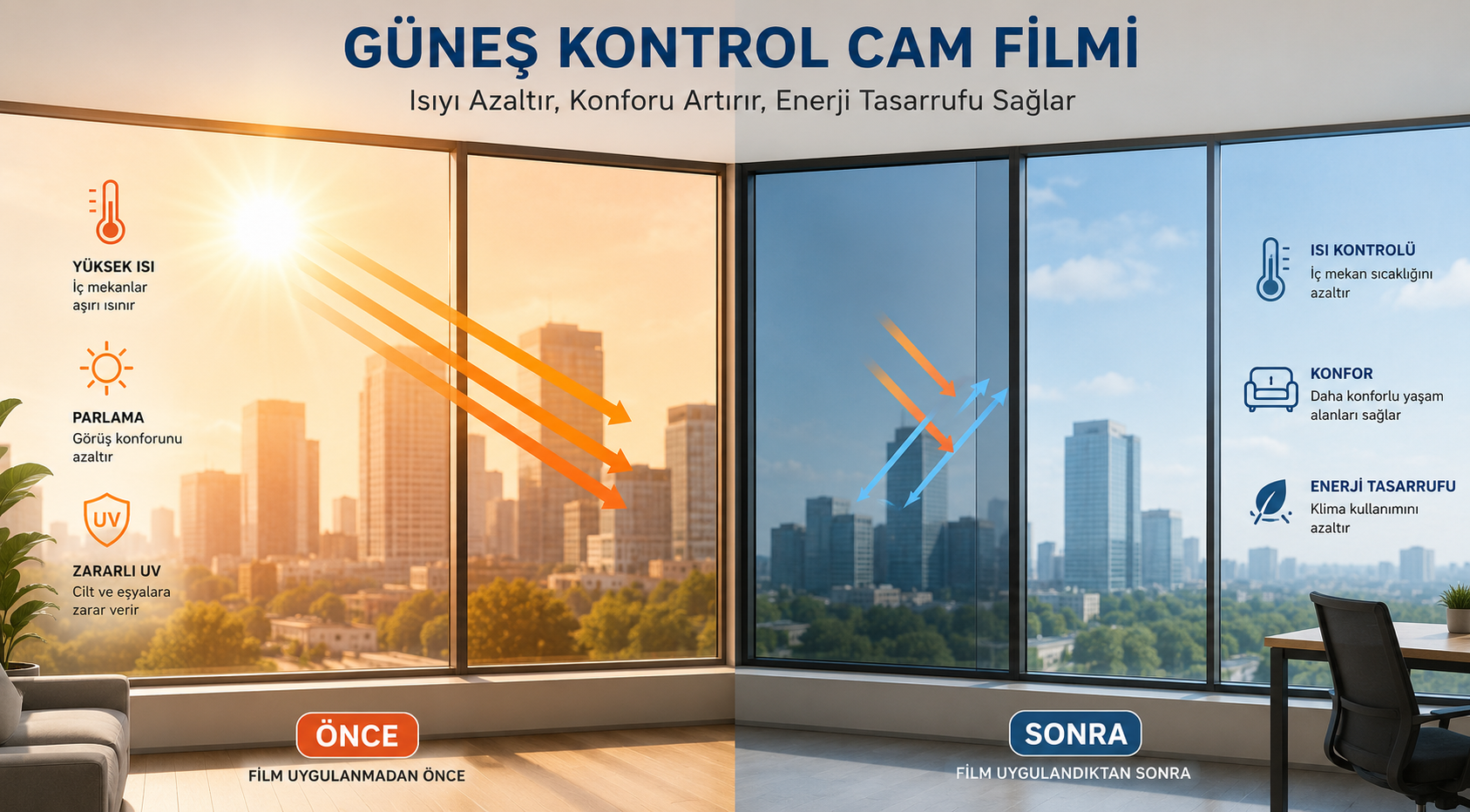 Güneş Kontrol Cam Filmi Isıyı Gerçekten Azaltır mı?